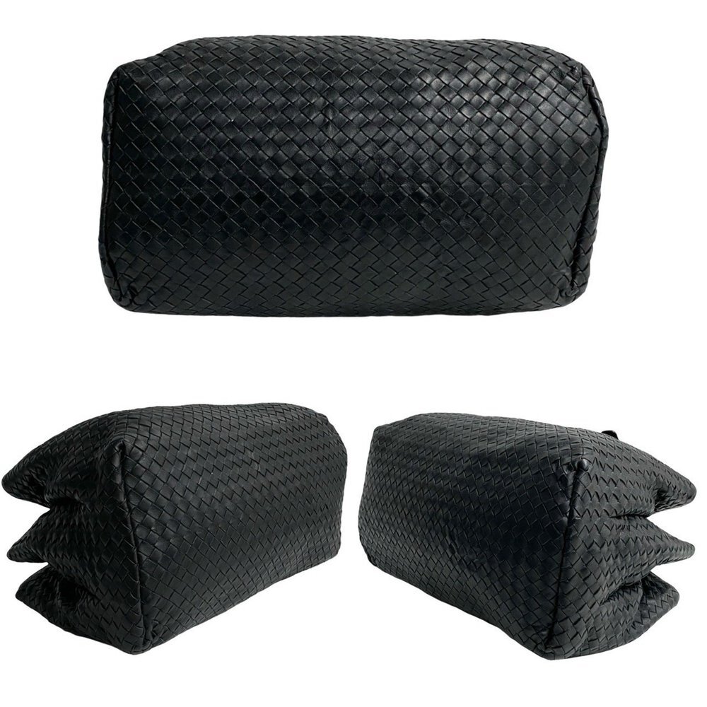 BOTTEGA VENETA Black Leather Intrecciato Tote Bag - Picture 5 of 9